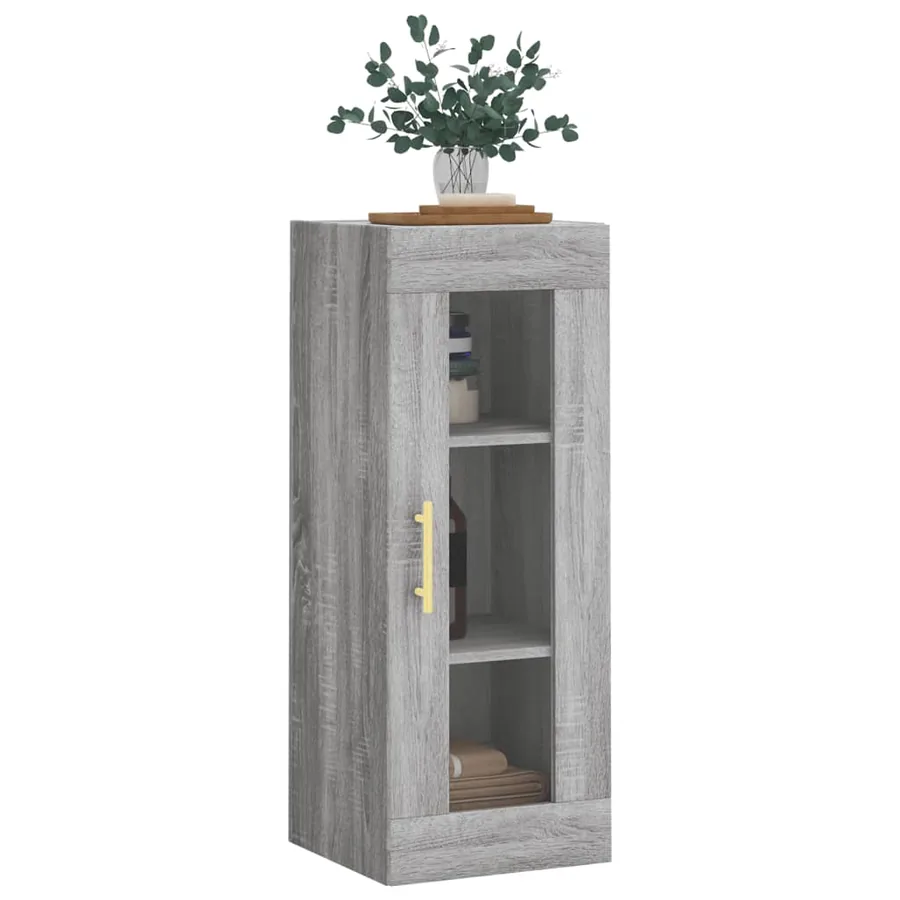 Armoire murale sonoma gris 34,5x34x90 cm - 4