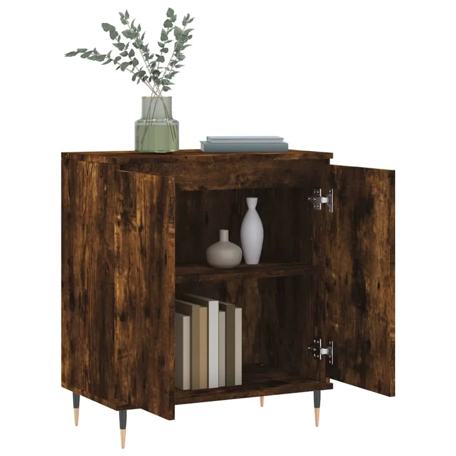 Buffet Chêne fumé 60x35x70 cm Bois d'ingénierie - 4