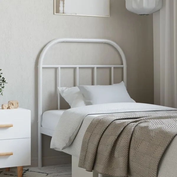 Tête de lit de remplacement métal blanc 75 cm