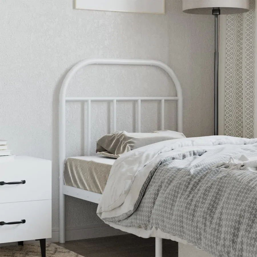 Tête de lit de remplacement métal blanc 75 cm - 3