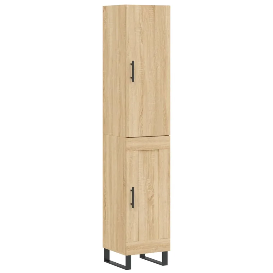 Buffet haut Chêne sonoma 34,5x34x180 cm Bois d'ingénierie - 2