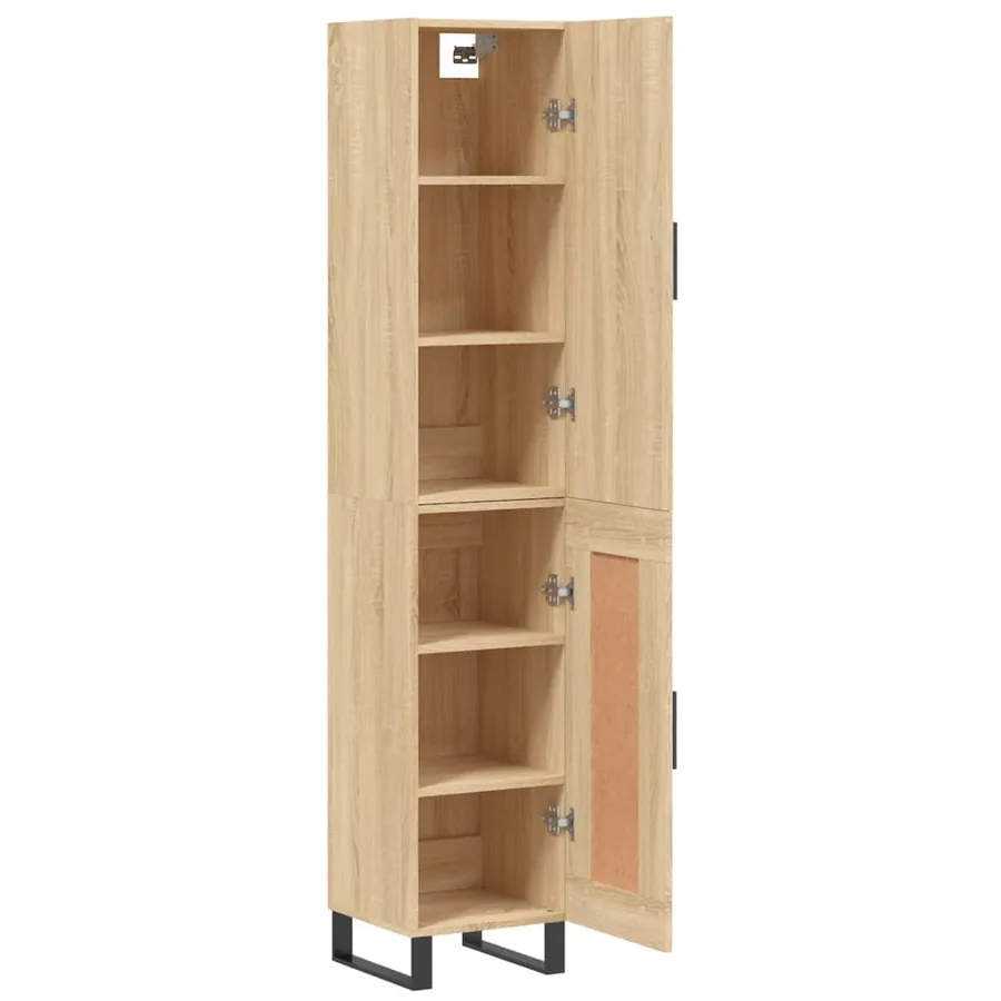 Buffet haut Chêne sonoma 34,5x34x180 cm Bois d'ingénierie - 4