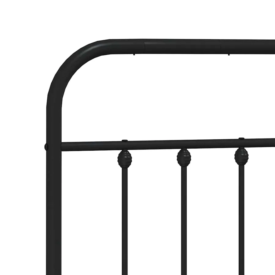 Cadre de lit métal sans matelas avec pied de lit noir 140x200cm - 9