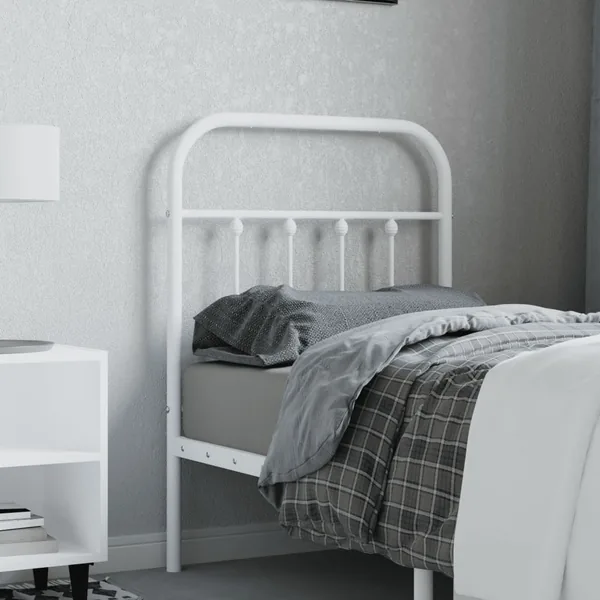 Tête de lit de remplacement métal blanc 75 cm