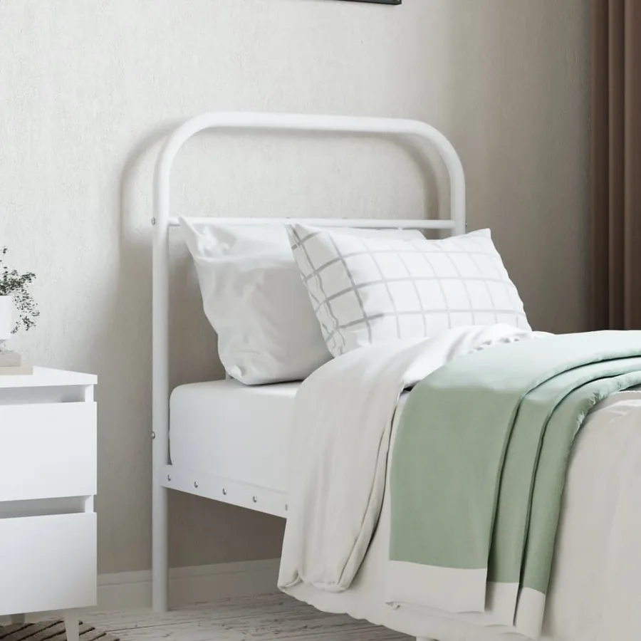 Tête de lit de remplacement métal blanc 75 cm - 3