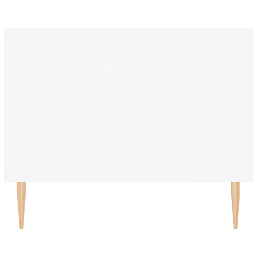 Table basse blanc 102x50x40 cm bois d'ingénierie - 7