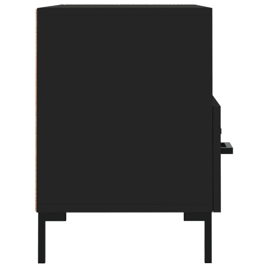 Meuble TV Noir 80x36x50 cm Bois d'ingénierie - 7