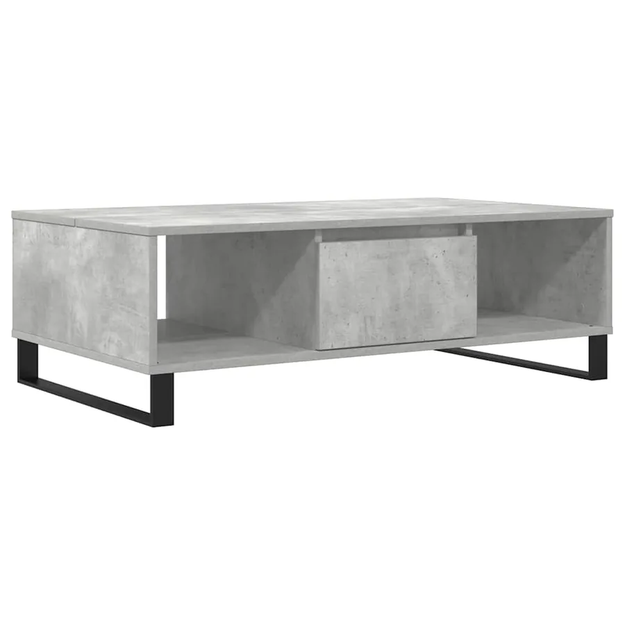Table basse gris béton 104x60x35 cm bois d'ingénierie - 2