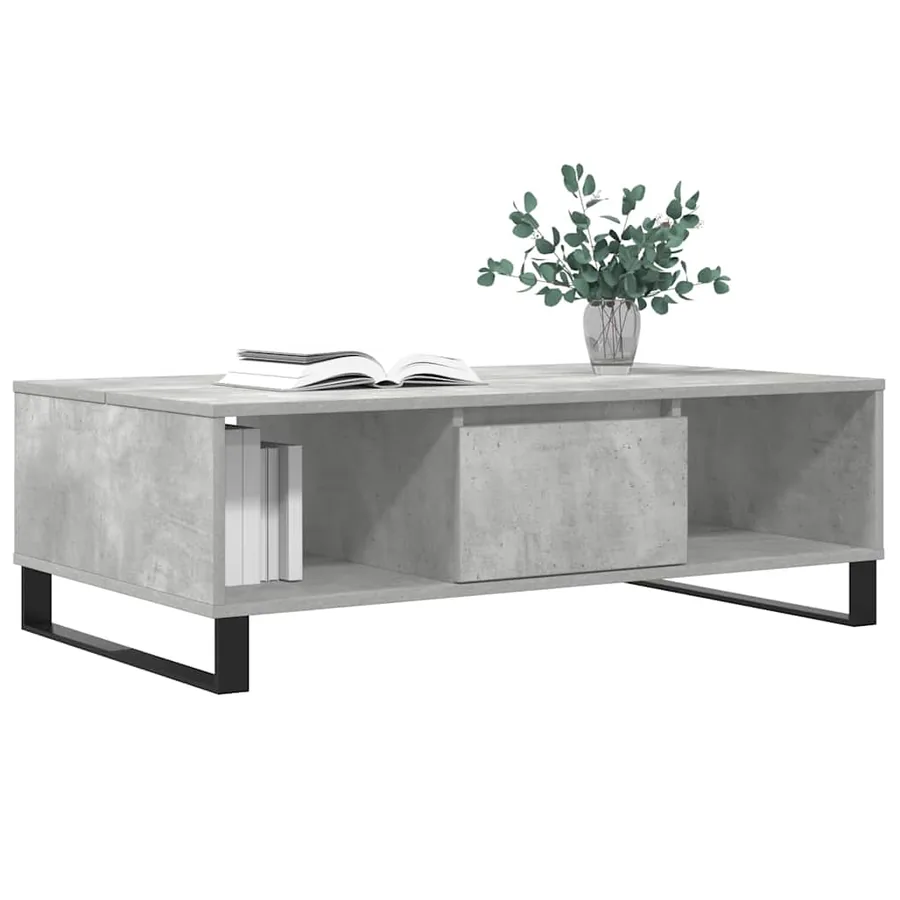 Table basse gris béton 104x60x35 cm bois d'ingénierie - 3