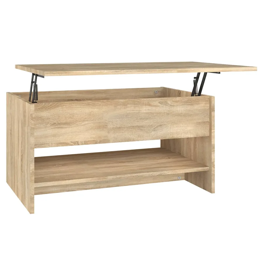 Table basse Chêne sonoma 80x50x40 cm Bois d'ingénierie - 2