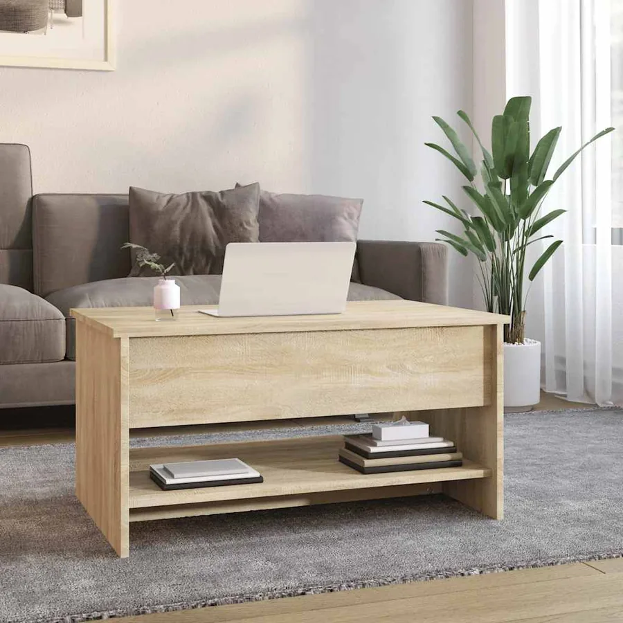 Table basse Chêne sonoma 80x50x40 cm Bois d'ingénierie - 3