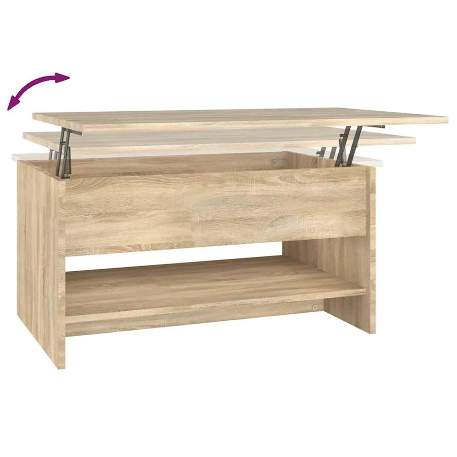 Table basse Chêne sonoma 80x50x40 cm Bois d'ingénierie - 8