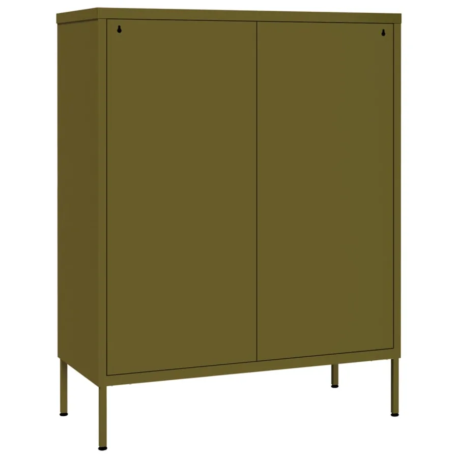 Armoire à tiroirs Vert olive 80x35x101,5 cm Acier - 5
