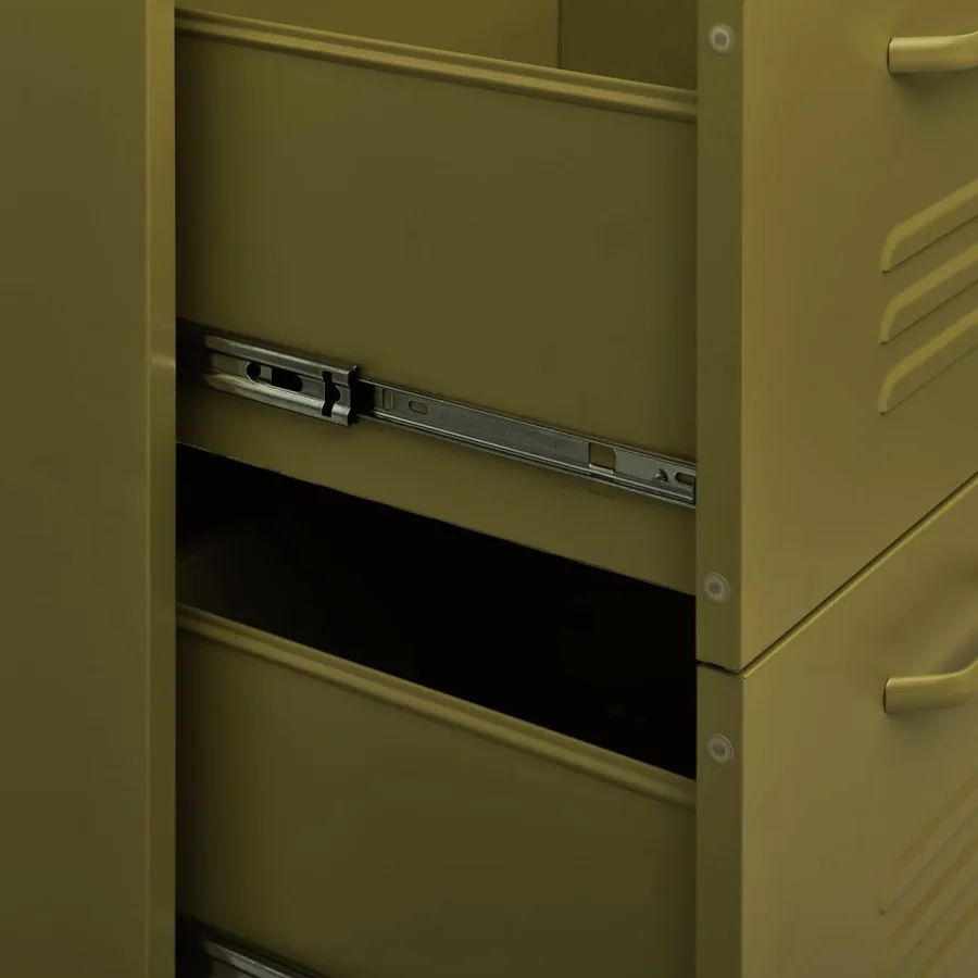 Armoire à tiroirs Vert olive 80x35x101,5 cm Acier - 8