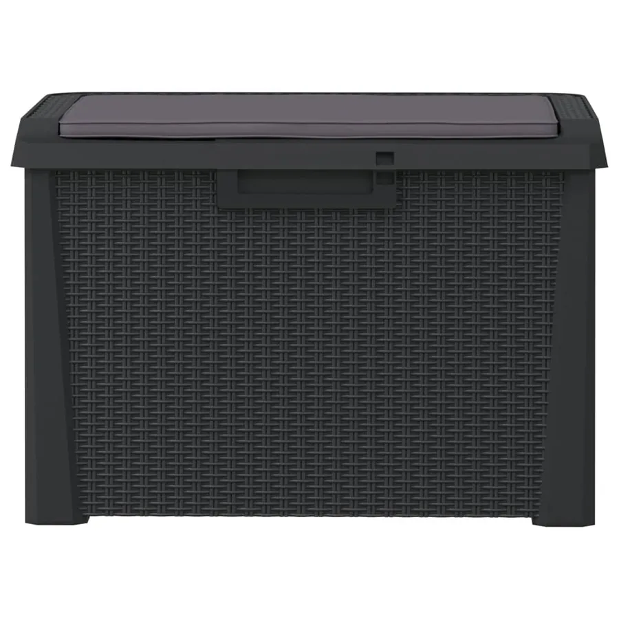 Boîte de rangement jardin coussin de siège anthracite 125 L PP - 6