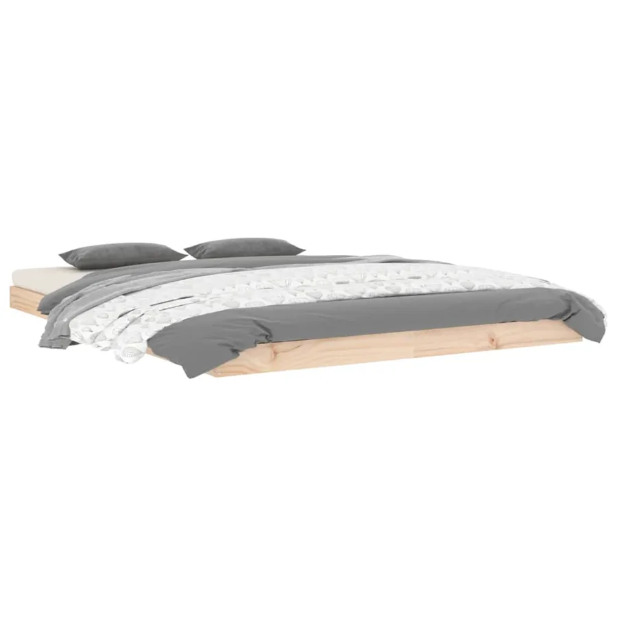 Cadre de lit sans matelas 140x190 cm bois de pin massif - 3