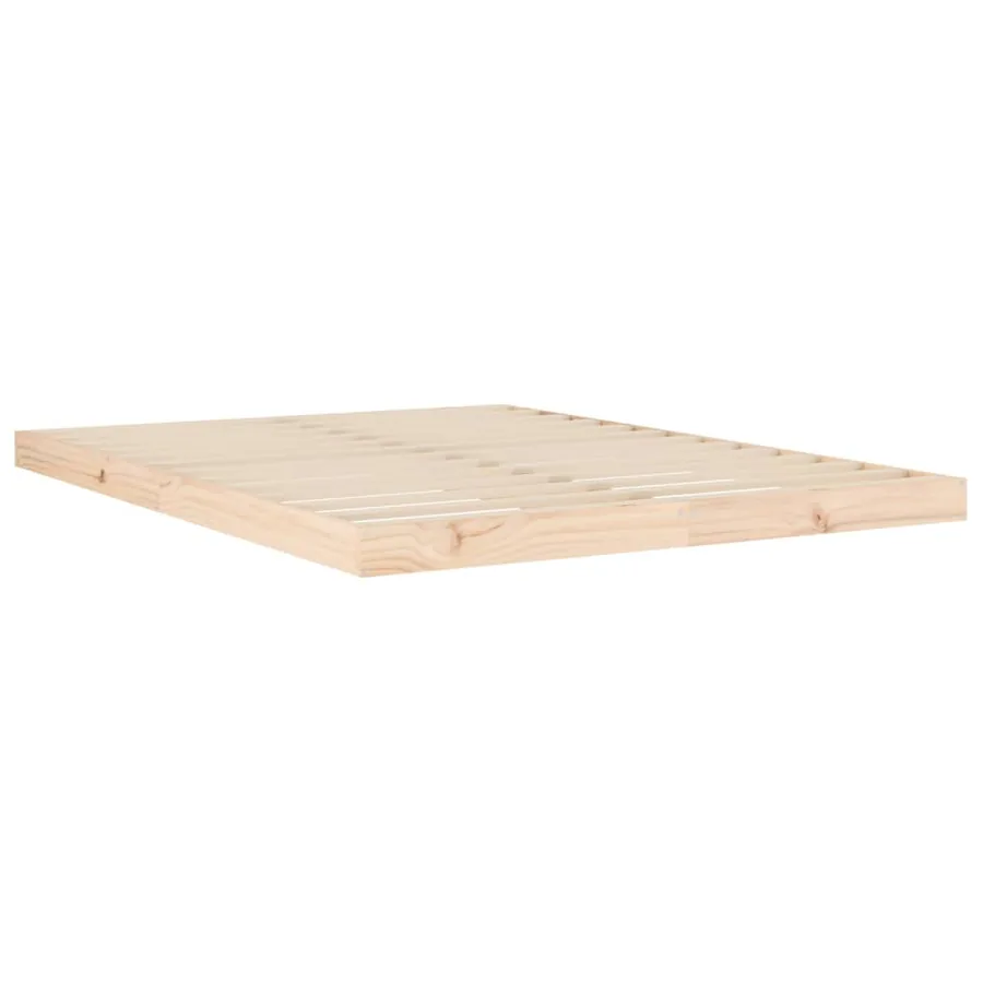 Cadre de lit sans matelas 140x190 cm bois de pin massif - 4