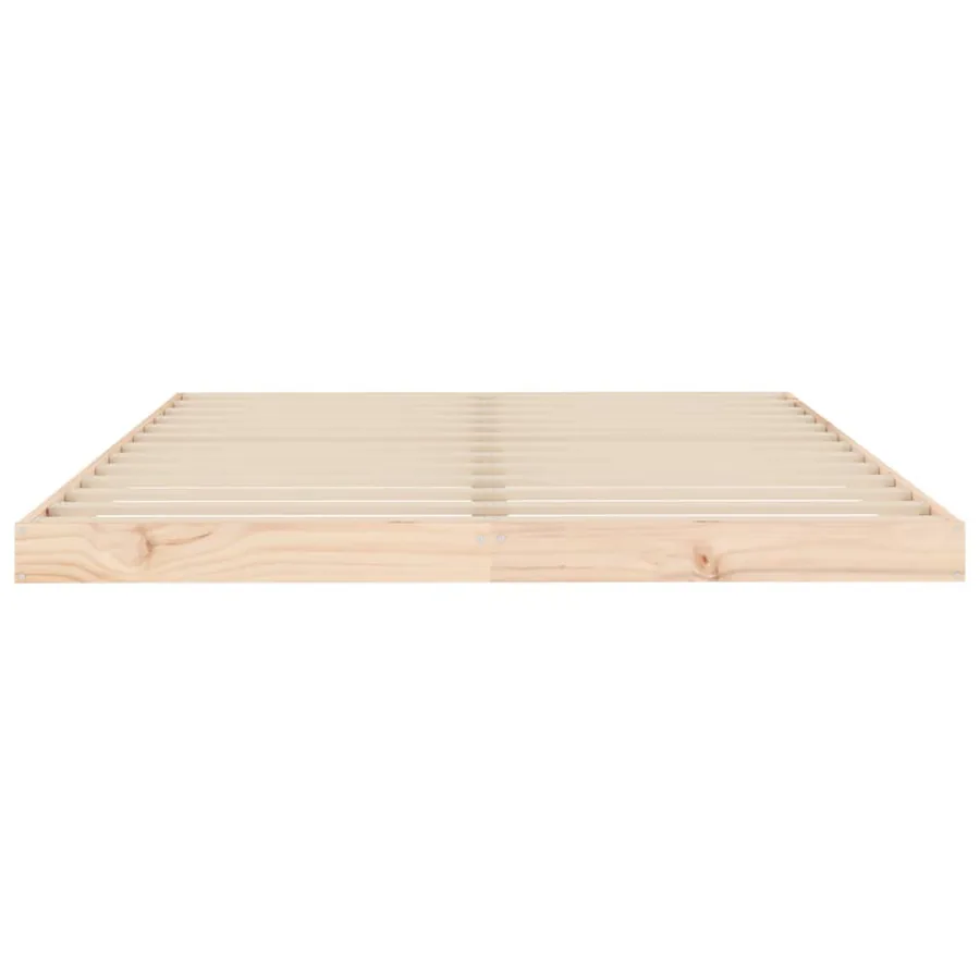 Cadre de lit sans matelas 140x190 cm bois de pin massif - 5