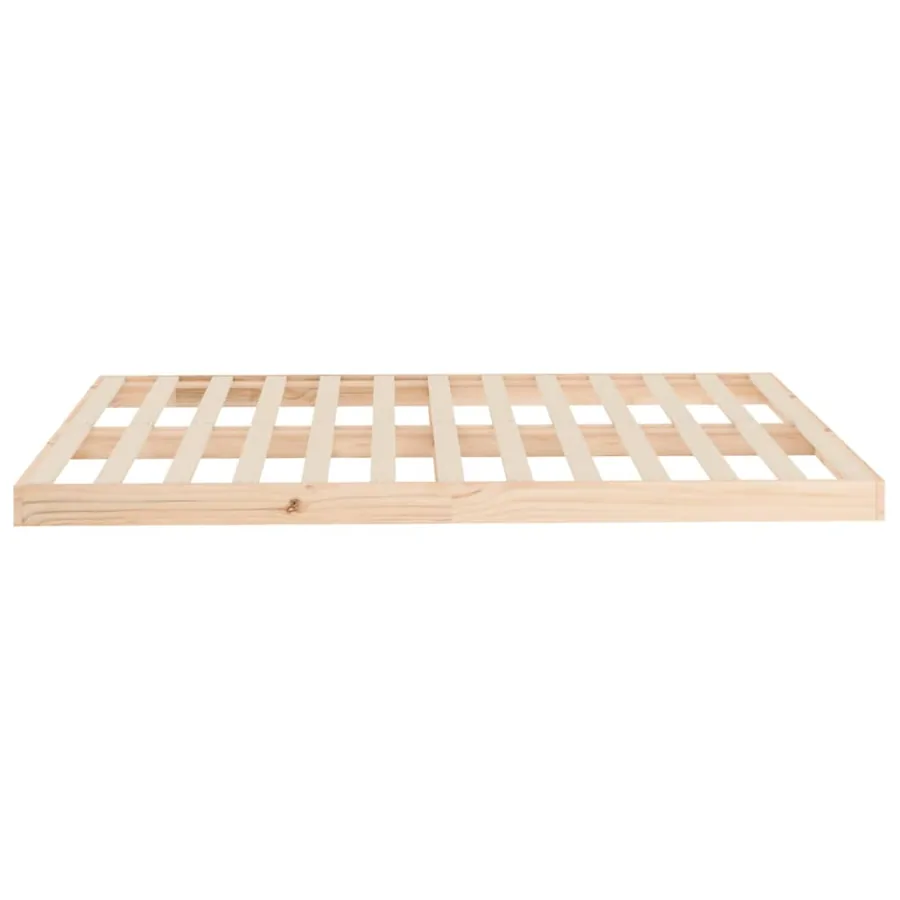 Cadre de lit sans matelas 140x190 cm bois de pin massif - 6