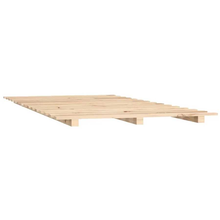 Cadre de lit sans matelas 150x200 cm bois de pin massif - 4