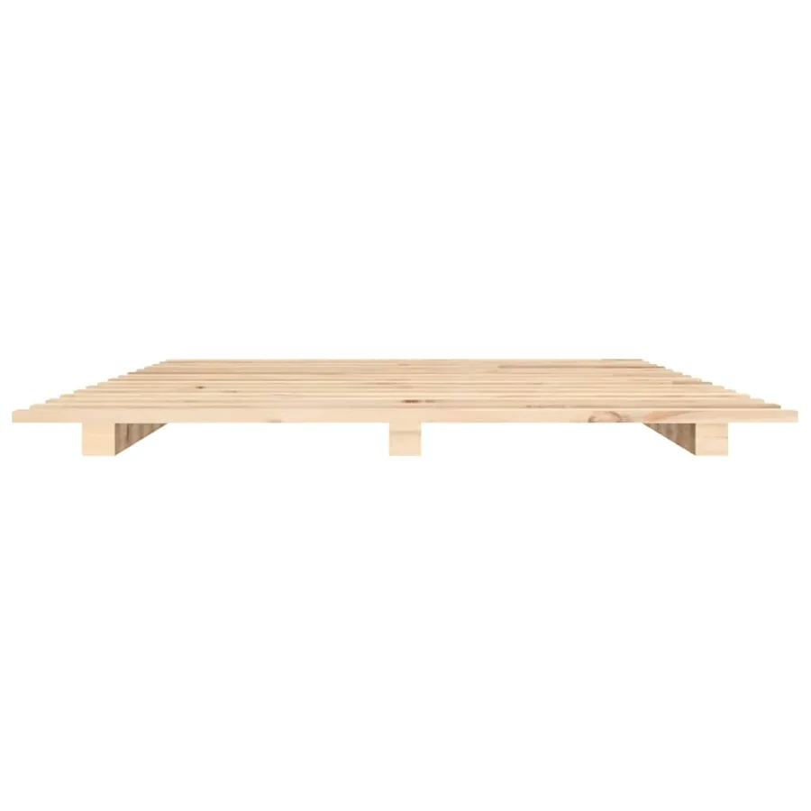 Cadre de lit sans matelas 150x200 cm bois de pin massif - 5