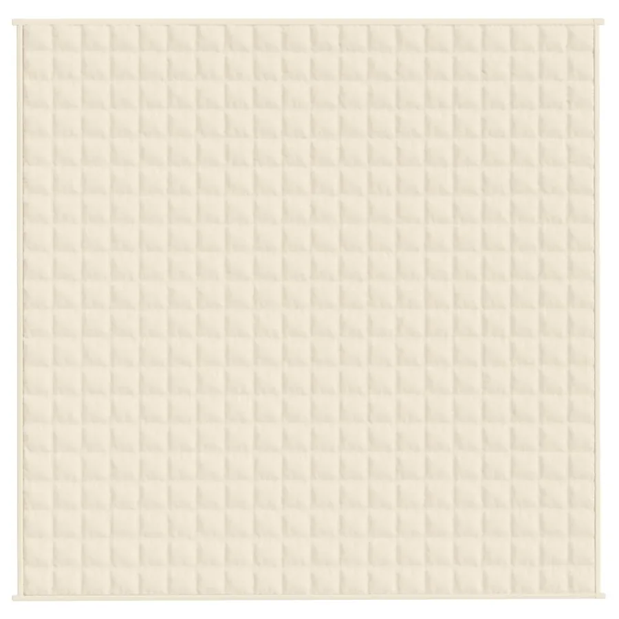 Couverture lestée Crème clair 200x200 cm 13 kg Tissu - 3