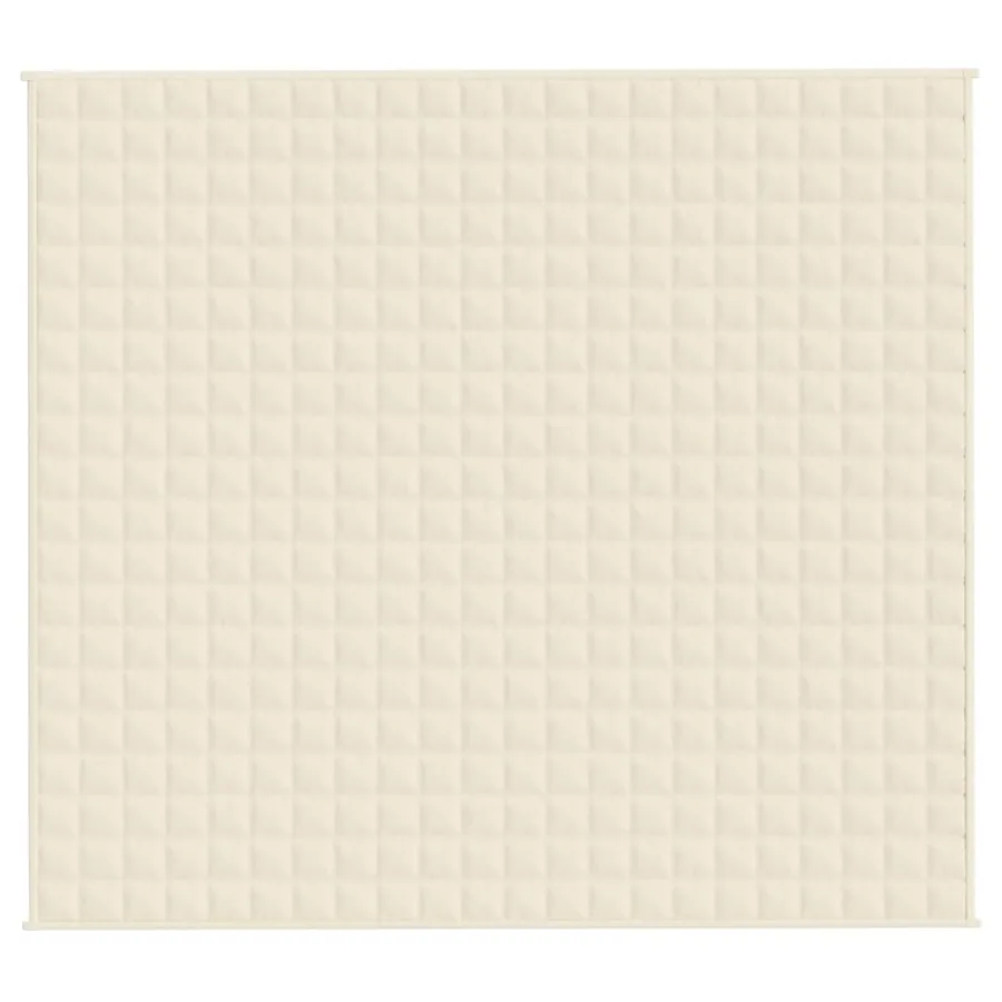 Couverture lestée Crème clair 200x220 cm 9 kg Tissu - 3