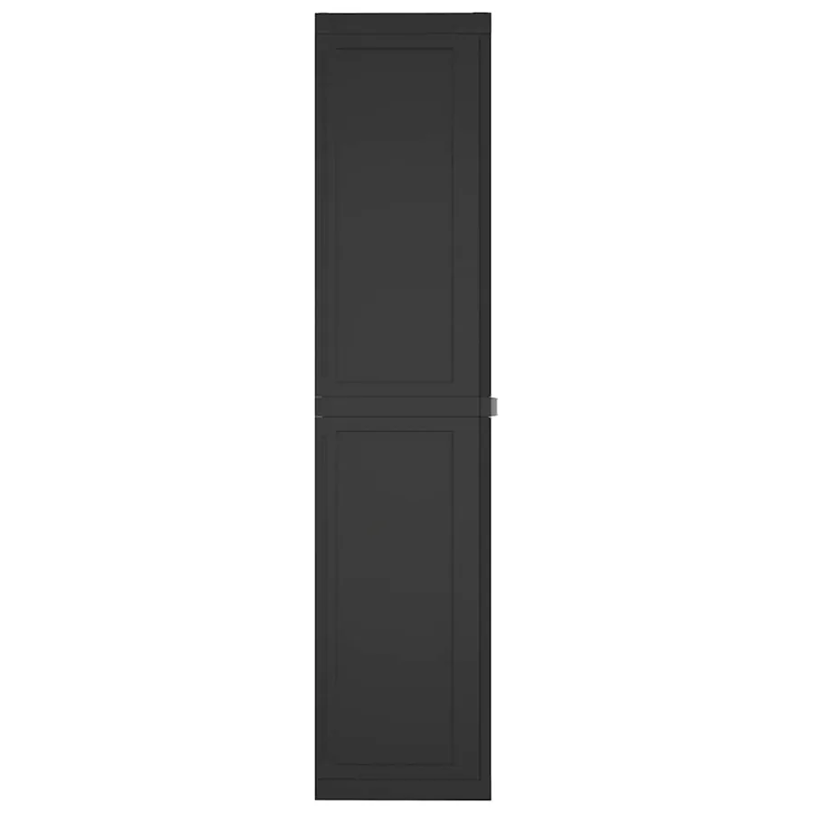 Armoire de rangement d'extérieur noir 65x37x165 cm PP - 7