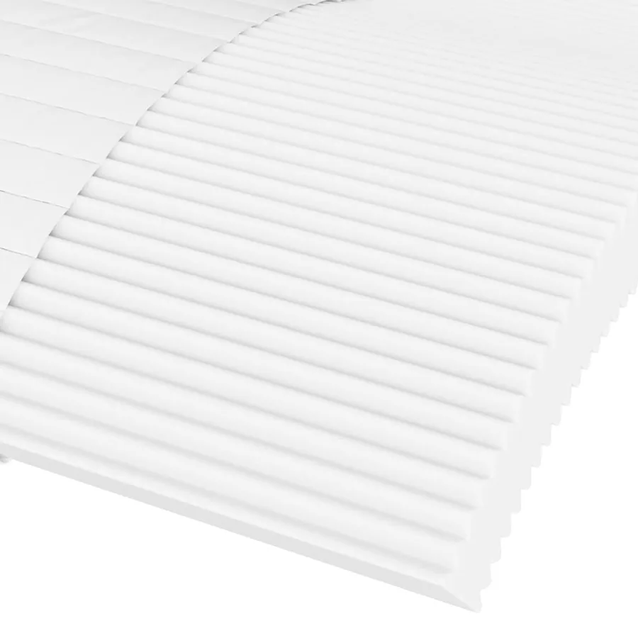 Matelas en mousse blanc 90x190 cm dureté H2 H3 - 5