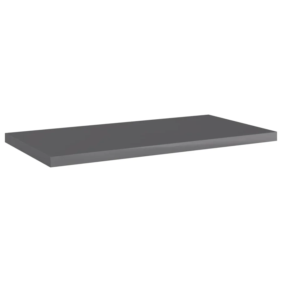 Panneaux bibliothèque 8pcs Gris brillant 40x20x1,5cm Aggloméré - 2