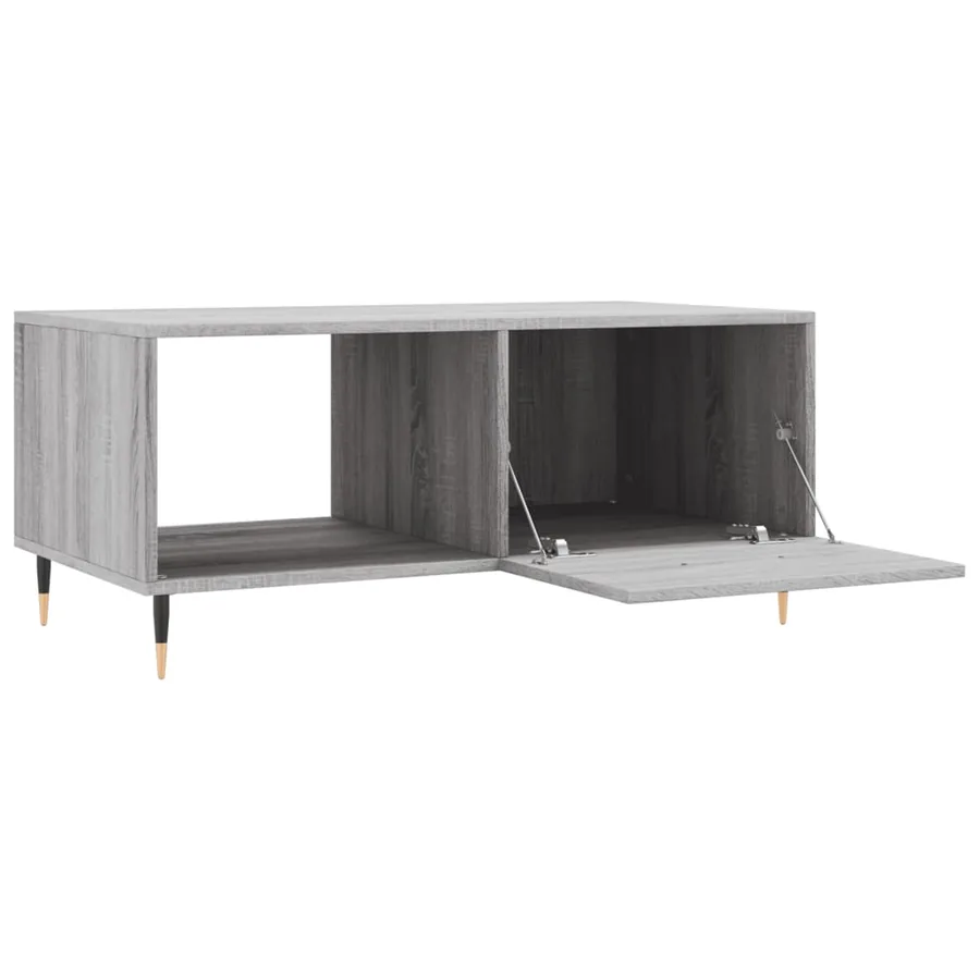 Table basse sonoma gris 90x50x40 cm bois d'ingénierie - 6