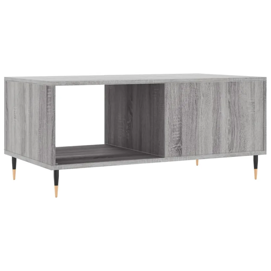Table basse sonoma gris 90x50x40 cm bois d'ingénierie - 8