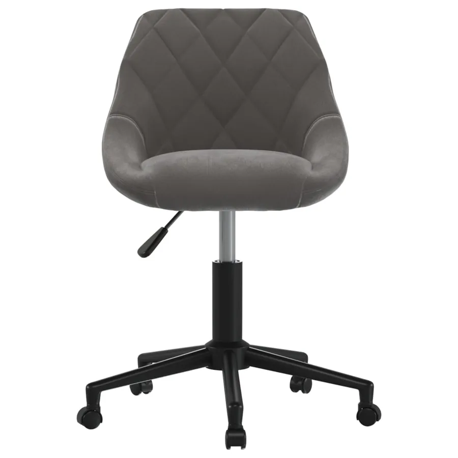 Chaise pivotante de salle à manger Gris foncé Velours - 2
