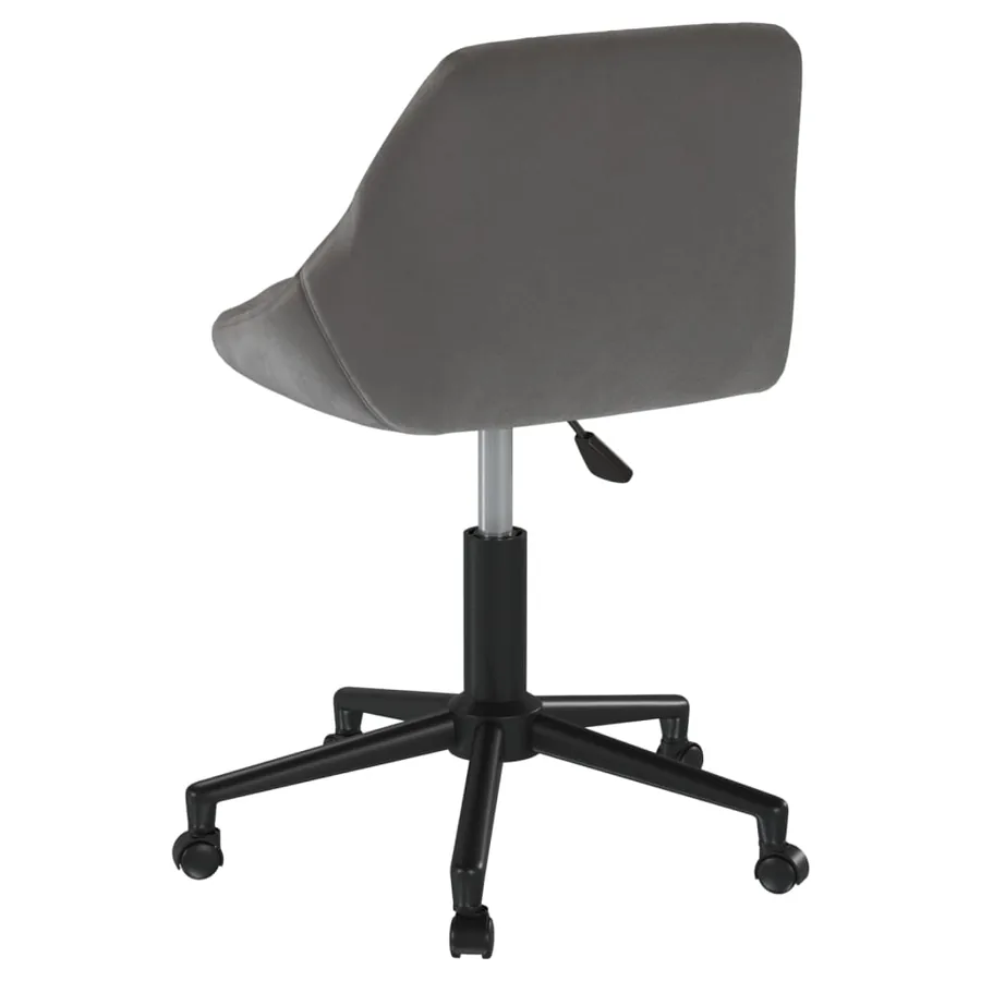 Chaise pivotante de salle à manger Gris foncé Velours - 4