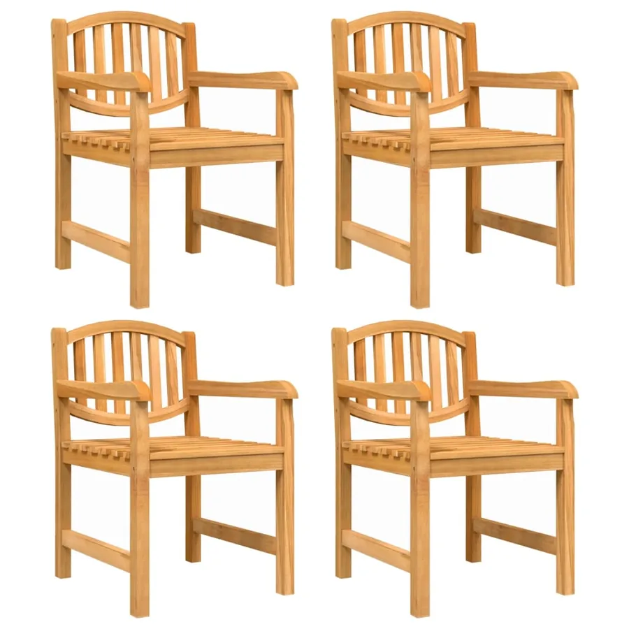 Ensemble à manger de jardin 5pcs Bois de teck massif - 3