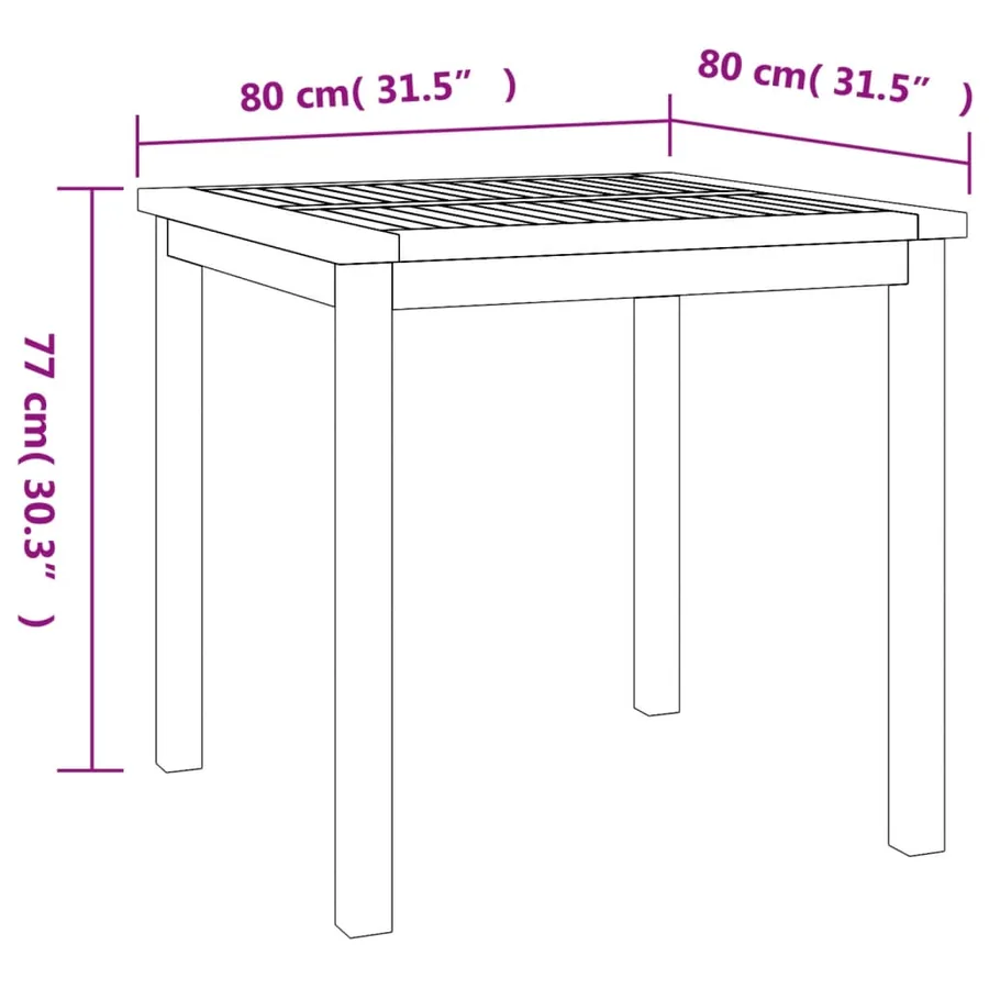 Ensemble à manger de jardin 5pcs Bois de teck massif - 11