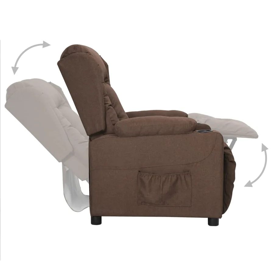 Fauteuil inclinable Taupe Tissu - 4