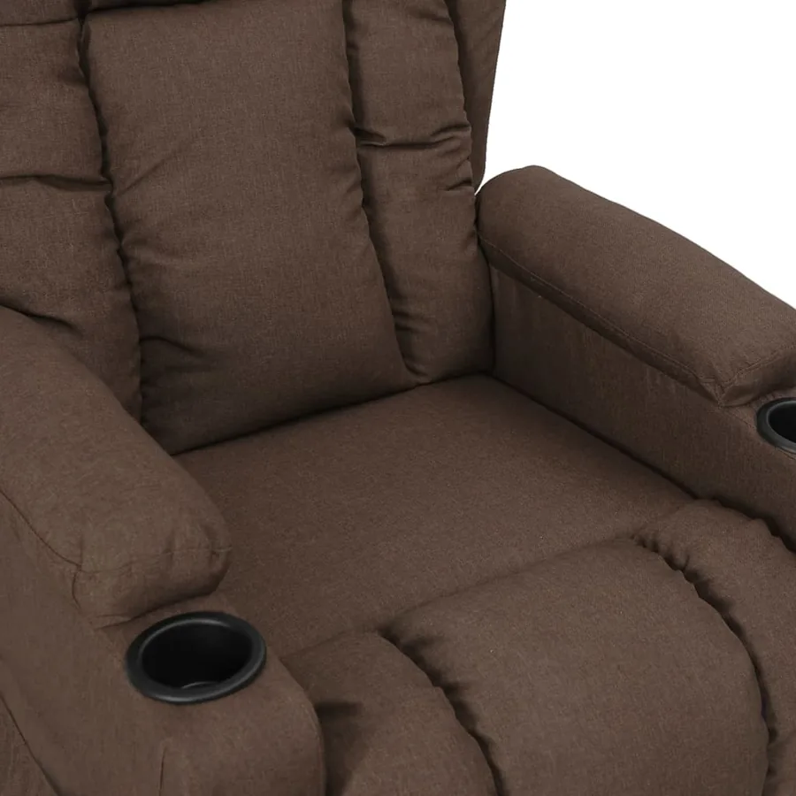 Fauteuil inclinable Taupe Tissu - 5