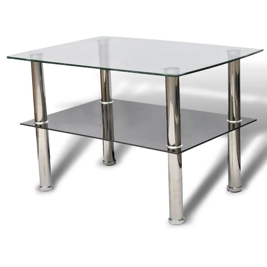 Table basse avec 2 étagères Verre - 2