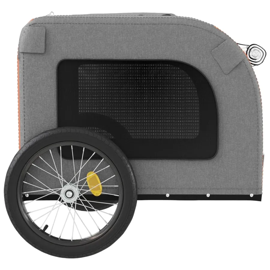 Remorque de vélo pour animaux de compagnie orange et gris - 7