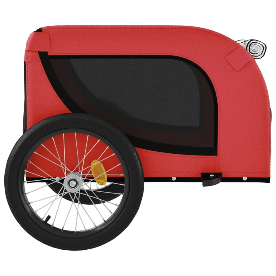 Remorque de vélo pour animaux de compagnie rouge et noir - 6