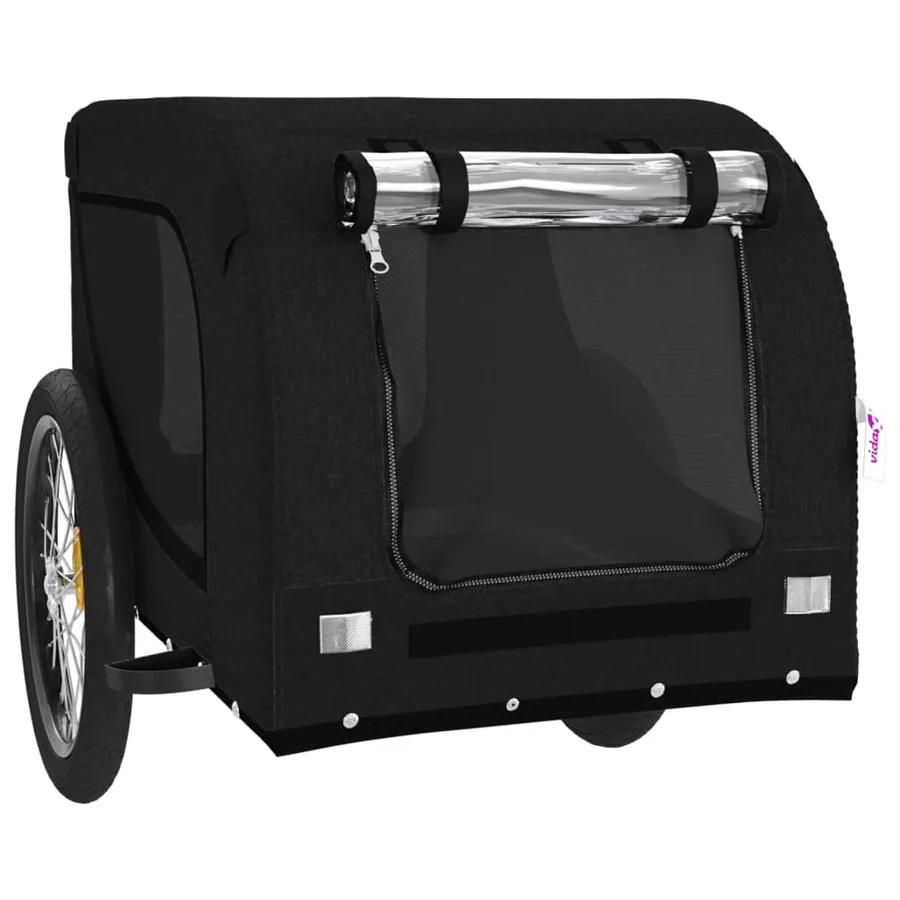 Remorque de vélo pour animaux de compagnie noir - 4
