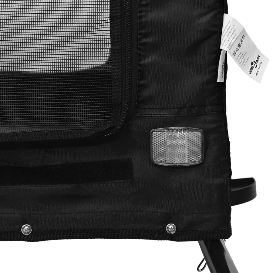 Remorque de vélo pour animaux de compagnie noir - 9