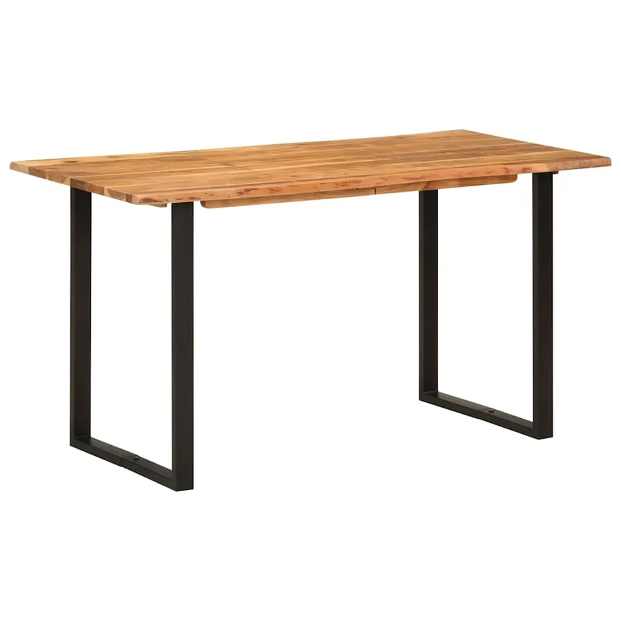 Table de salle à manger 140x70x76 cm Bois d'acacia solide - 12