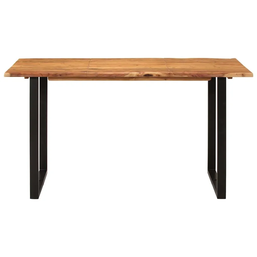 Table de salle à manger 140x70x76 cm Bois d'acacia solide - 2