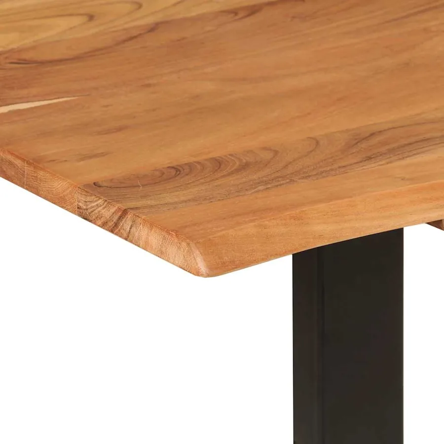 Table de salle à manger 140x70x76 cm Bois d'acacia solide - 5