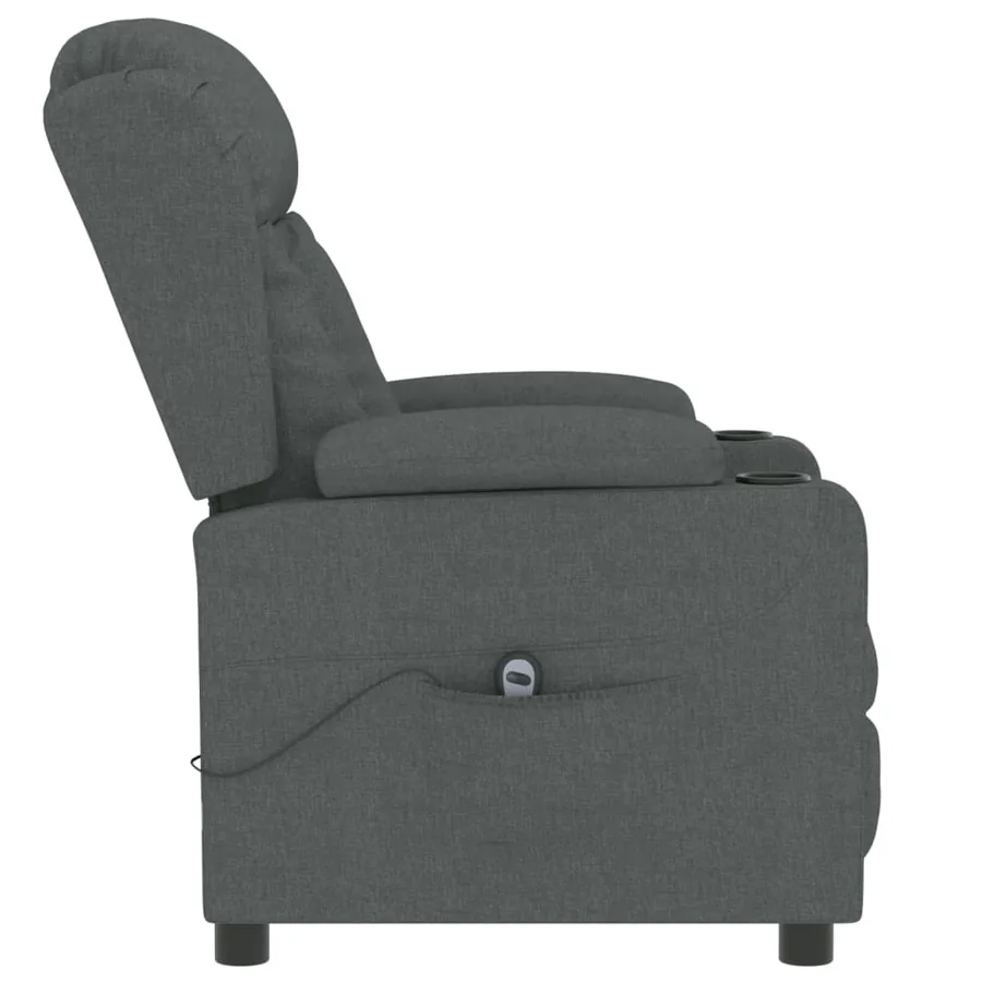 Fauteuil inclinable électrique Gris foncé Tissu - 5