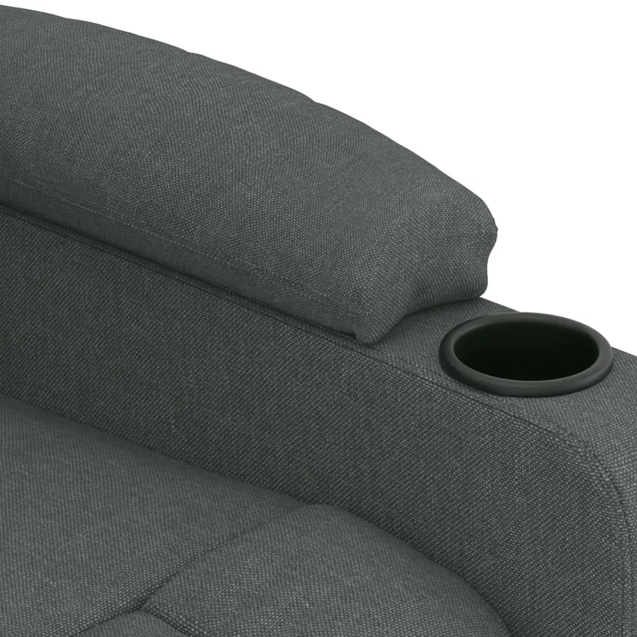 Fauteuil inclinable électrique Gris foncé Tissu - 8
