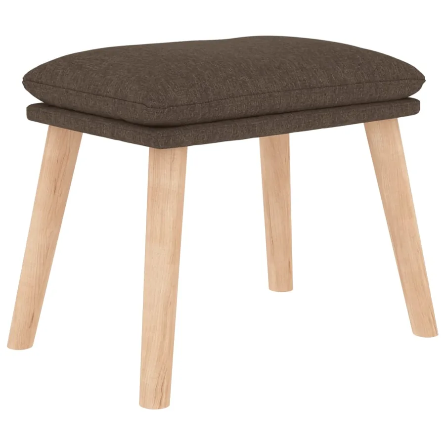 Chaise de relaxation avec tabouret Taupe Tissu - 10