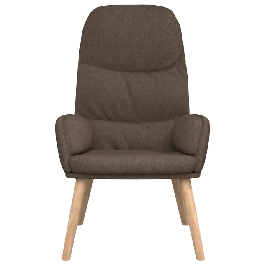 Chaise de relaxation avec tabouret Taupe Tissu - 7